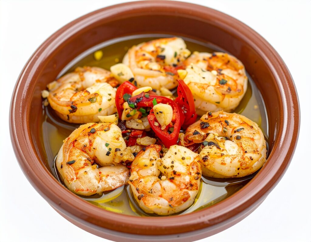 エビのアヒージョ（Gambas al ajillo）