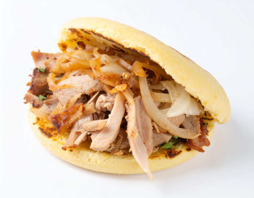 Arepa de Pernil（ペルニル入りアレパ）