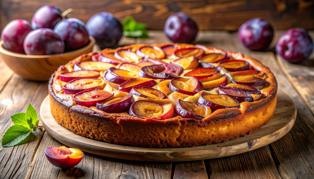 ドイツ・中欧:生のプラムを使ったフルーツタルトやケーキ