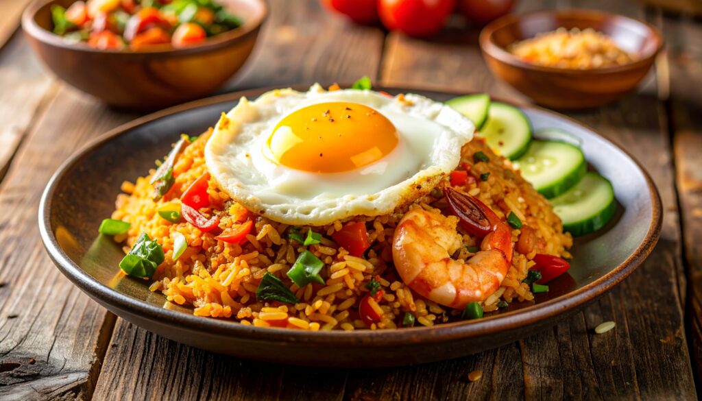 ナシゴレン(Nasi Goreng)はインドネシアを代表する家庭料理です。