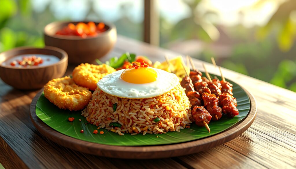 バリ風(Nasi Goreng Bali):サンバルを多く使い、かなりスパイシー
