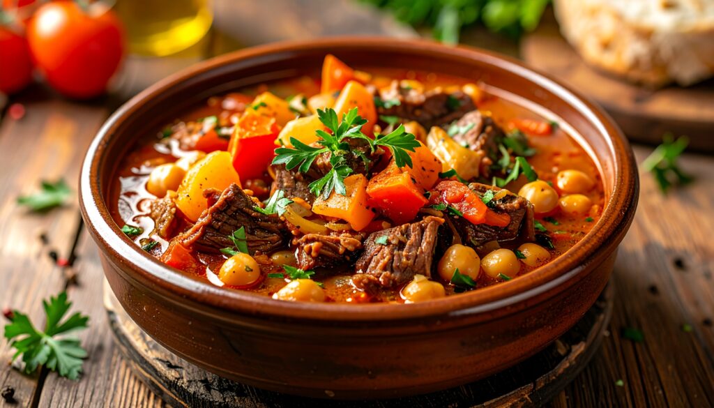 スペインのカナリア諸島にも「ロパ・ビエハ」があり、そちらではひよこ豆やジャガイモ、鶏肉などを入れた煮込み料理。