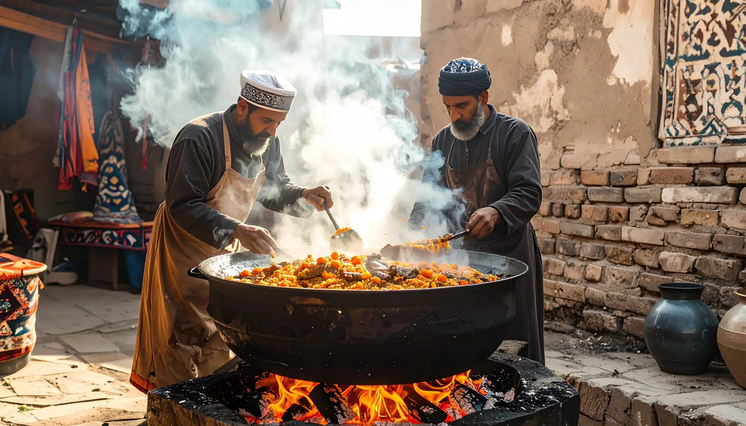 ウズベキスタンでは、プロフは伝統的に男性が作る料理です。
