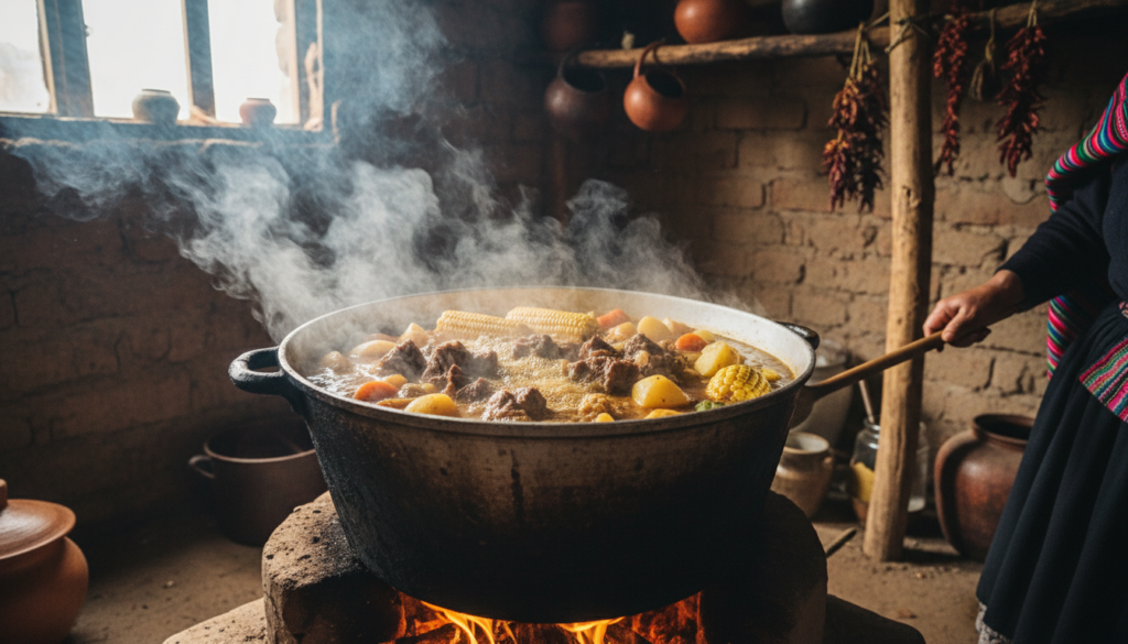 ボリビアの伝統料理としてのピカーナは、もともと「asado en cuero（アサード・エン・クエルド）」と呼ばれる調理法から発展したとされています。