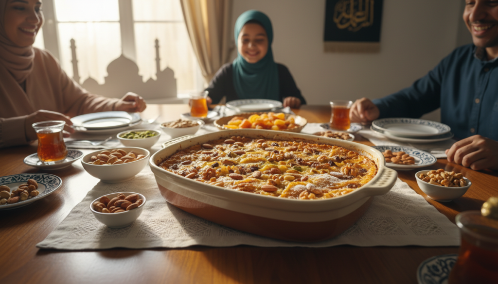 ラマダンの断食後のデザートとして定番のウムアリ