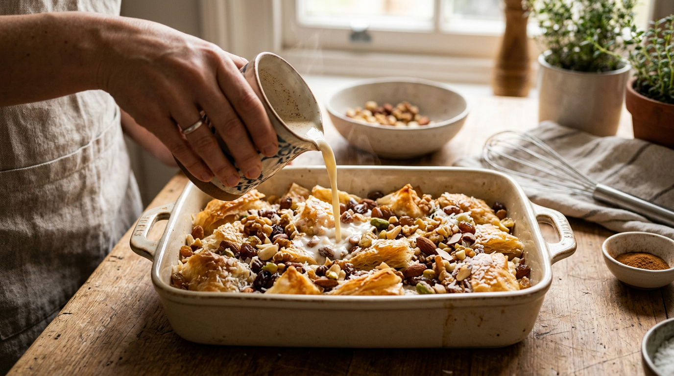 材料を重ねる工程です。