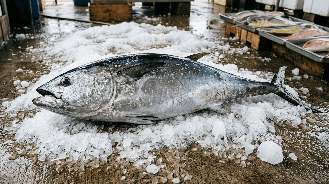 新鮮な状態で流通されるマグロの画像