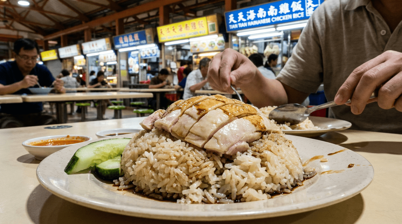 海南鶏飯とホーカーの画像